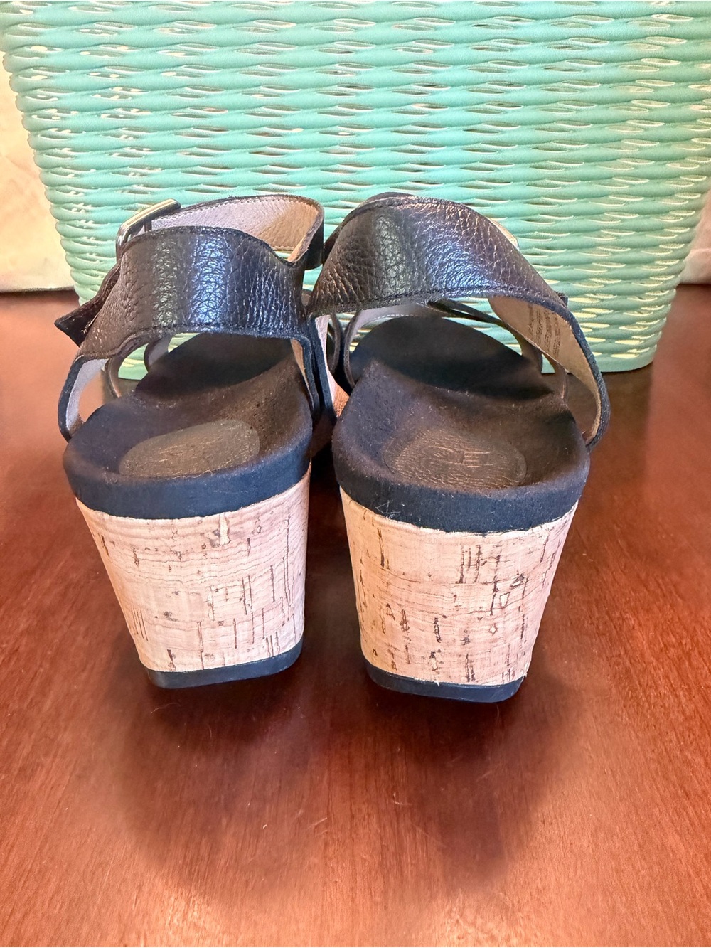 ABEO Nylah Wedge Sandals SZ 8N Color Black - Picture 7 of 10